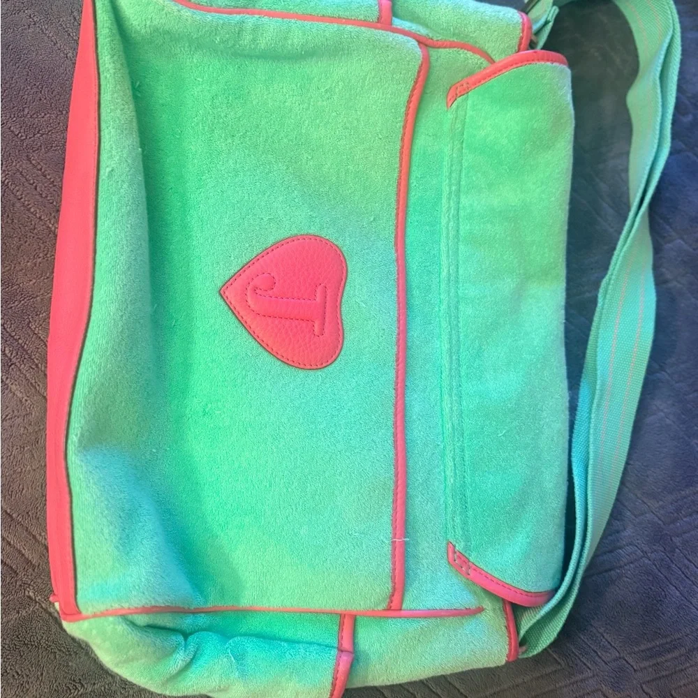 Juicy Couture Green / Pink Purse / Diaper Bag - Picture 4 of 5
